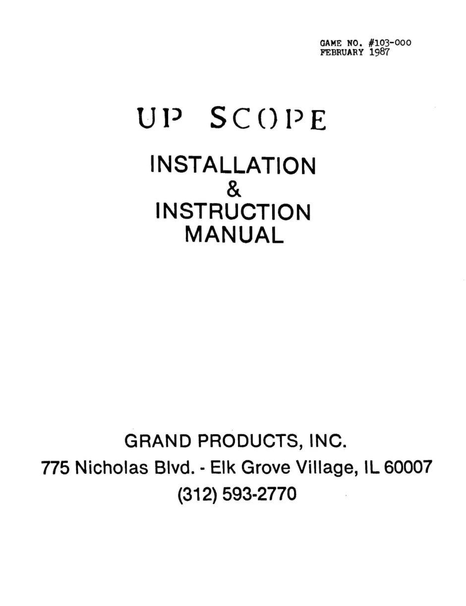 up scope manual|bally-midway|games|.webp