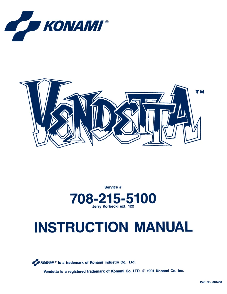 vendetta instruction manual|konami|games|.webp