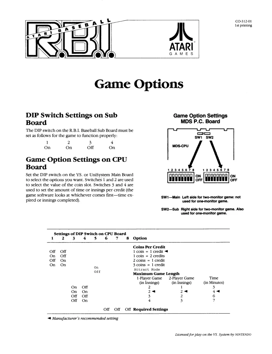 vs rbi baseball co-321 01 manual|atari|games|1st printing.webp