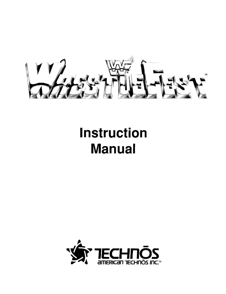 wwf westlefest instruction manual|technos|games|.webp