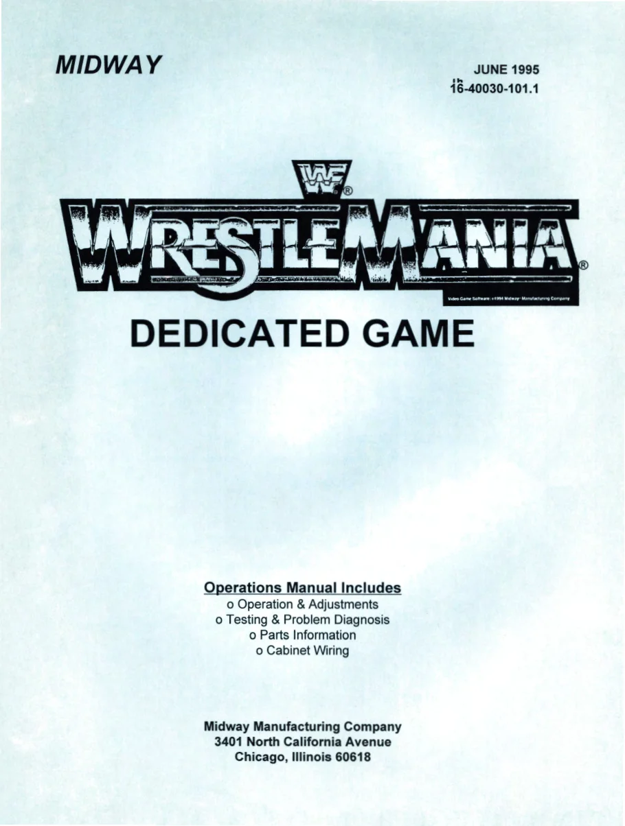 wwf wrestlemania dedicated game operation manual|bally-midway|games|.webp