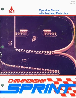 championship sprint tm-292 manual|atari|games|1st printing.webp