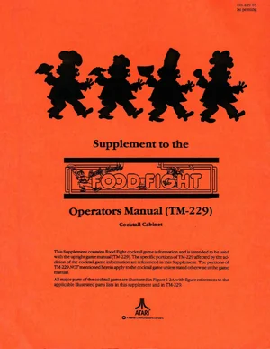 food fight co-229-03 manual|atari|games|1st printing.webp