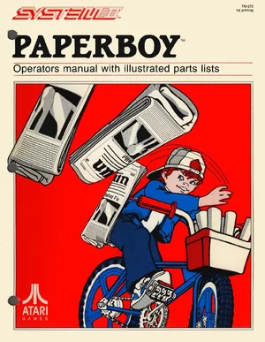 paperboy tm-275 manual|atari|games|1st printing.webp