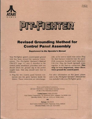 pit fighter co-357-02 manual|atari|games|1st printing.webp