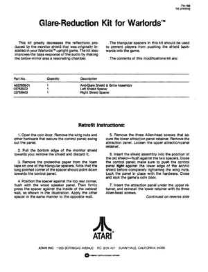 warlords tm-186 glare reduction conversion kit instructions|atari|games|1st printing.webp