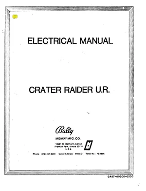 crater raider electrical manual|bally-midway|games|bad scan.webp