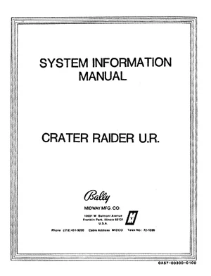 crater raider system information manual|bally-midway|games|.webp