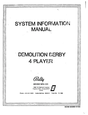 demolition derby 4 player system information manual|bally-midway|games|.webp