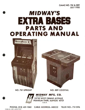 extra bases operation manual|bally-midway|games|.webp