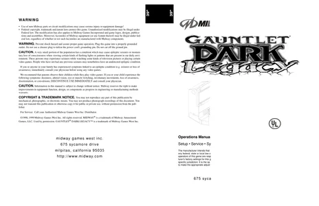 gauntlet dark legacy 39in manual|bally-midway|games|.webp
