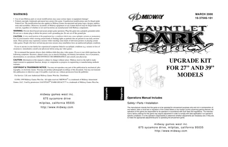 gauntlet dark legacy upgrade conversion kit instructions|bally-midway|games|.webp