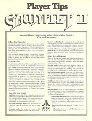 gauntlet ii co-284-09 player tips manual|bally-midway|games|.webp