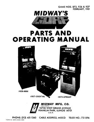 gorf operation manual|bally-midway|games|.webp