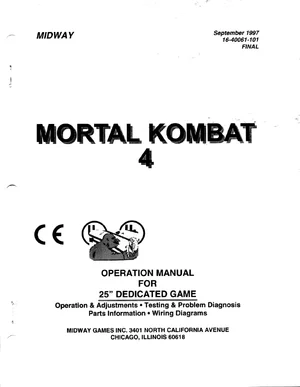 mortal kombat 4 manual|bally-midway|games|.webp