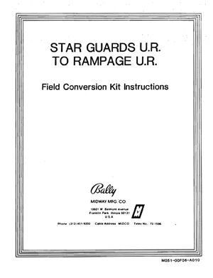 star gaurds to rampage field instruction manual|bally-midway|games|.webp
