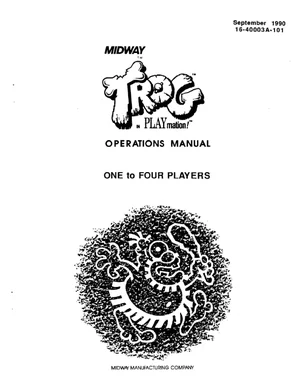trog sep 1990 operation manual|bally-midway|games|.webp