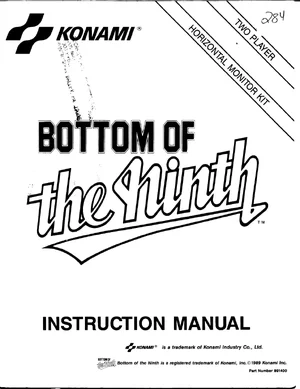 bottom of the ninth manual|konami|games|.webp