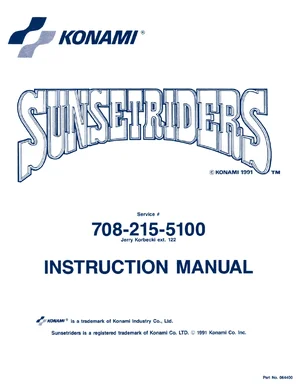 sunset riders instruction manual|konami|games|.webp