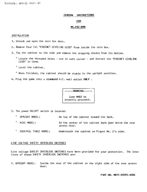 ms pac-man general instruction manual|namco|games|.webp