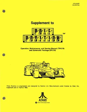 pole position co-218-09 manual|namco|games|1st printing.webp
