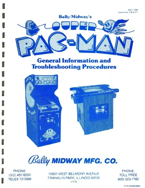 super pac-man general information troubleshooting procedures manual|namco|games|.webp
