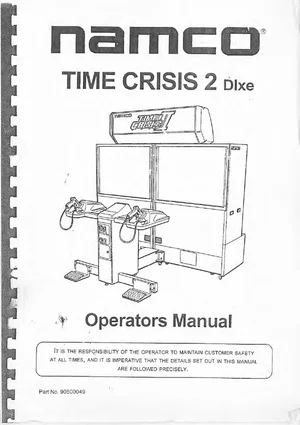 time crisis ii 2 dlxe operation manual|namco|games|.webp