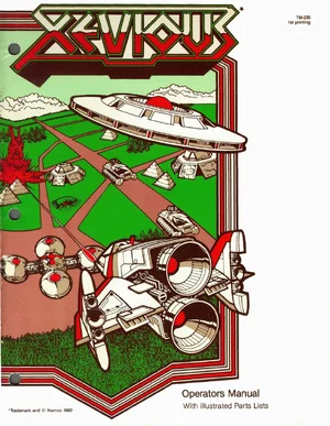 xevious tm-230 manual|namco|games|1st printing.webp