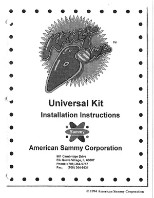 krazy bowl manual|sammy|games|.webp