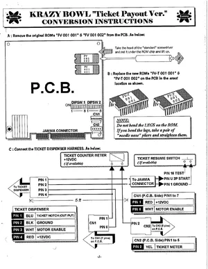 krazy bowl ticket payout instruction manual|sammy|games|.webp