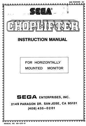 choplifter instruction manual|sega|games|.webp