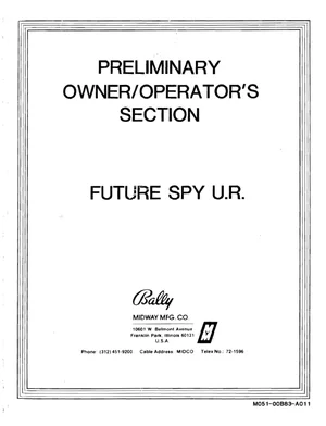 future spy up prelininary owner's manual|sega|games|.webp