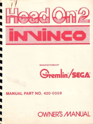 invinco head on 2 manual|sega|games|.webp