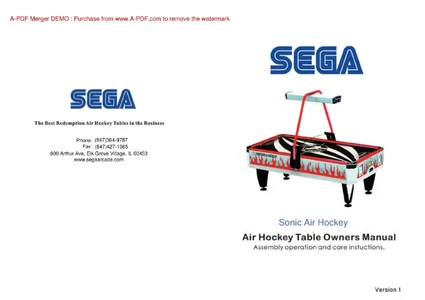 sonic air hockey arcade digital manual|sega|games|.webp