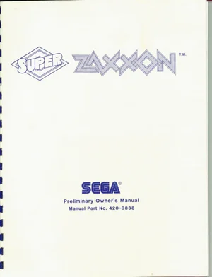 super zaxxon preliminary owner's manual|sega|games|.webp