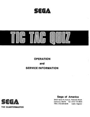 tic tac quiz manual|sega|games|.webp