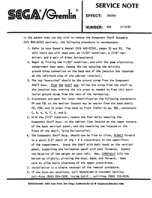zaxxon note 006 service manual|sega|games|.webp