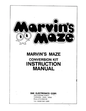 marvins maze manual|snk|games|.webp