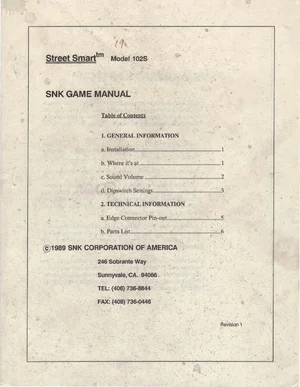 street smart 102s game manual|snk|games|.webp