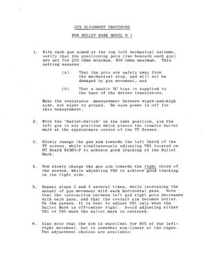 bullet mark model b 1 gun alignment procedures manual|taito|games|.webp