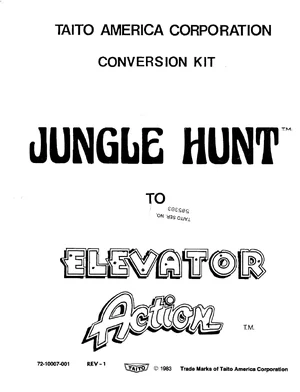 jungle hunt to elevation action conversion kit instructions|taito|games|.webp