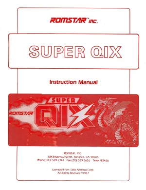 super qix manual|taito|games|.webp
