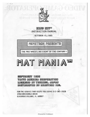 mat mania instruction manual|technos|games|.webp