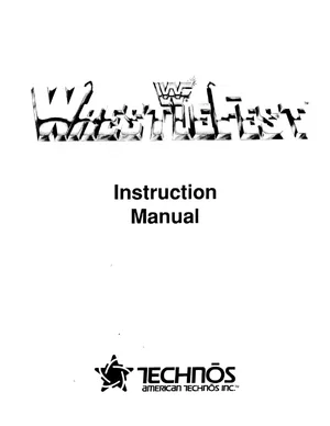 wwf wrestle fest instruction manual|technos|games|.webp
