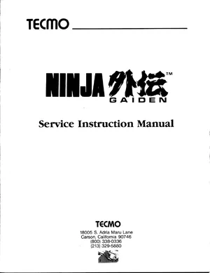 ninja gaiden manual|tecmo|games|.webp