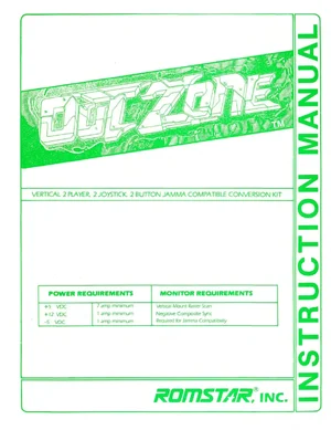 outzone instruction manual|toaplan|games|.webp