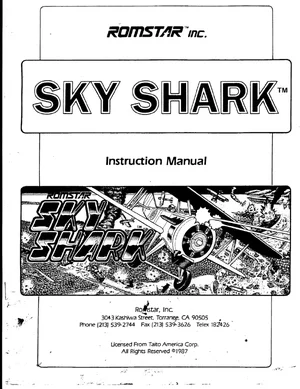 sky shark instruction manual|toaplan|games|.webp