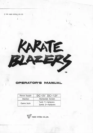karate blazers operation manual|video-system|games|.webp