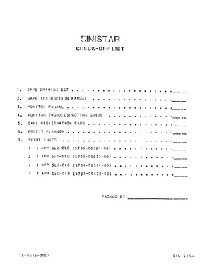 sinistar checkoff manual|williams|games|.webp
