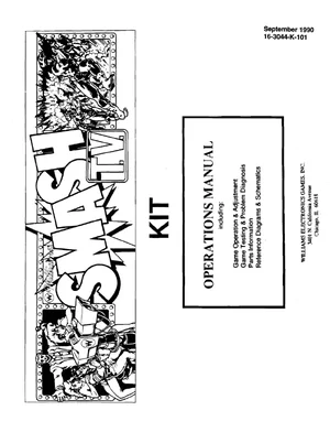 smash tv sept 1990 conversion kit instructions|williams|games|.webp